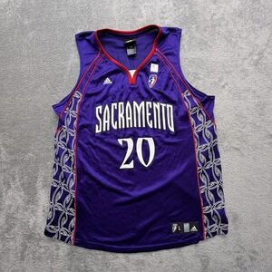 Sacramento Monarchs Jersey Womens Large Purple WNBA Basketball 20 Toshi Adidas